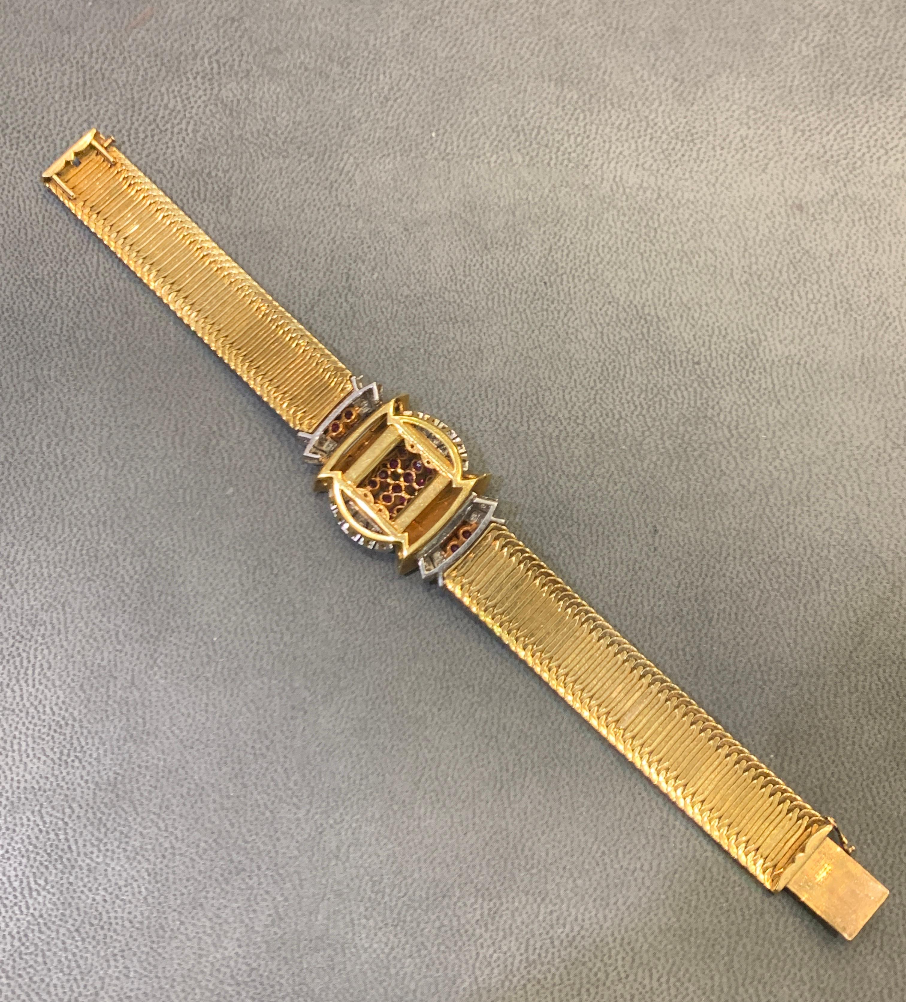 Van Cleef & Arpels Retro-Armband mit Rubin und Diamanten 7