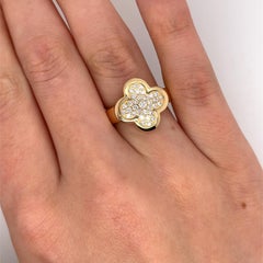 Anello Van Cleef & Arpels Pure Alhambra Fiore di diamanti in oro giallo 18ct