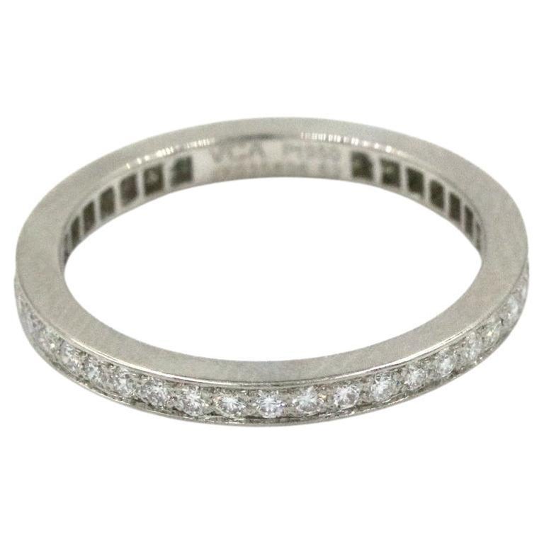 Van Cleef and Arpels Romance Diamond Wedding Band in Platinum with Box