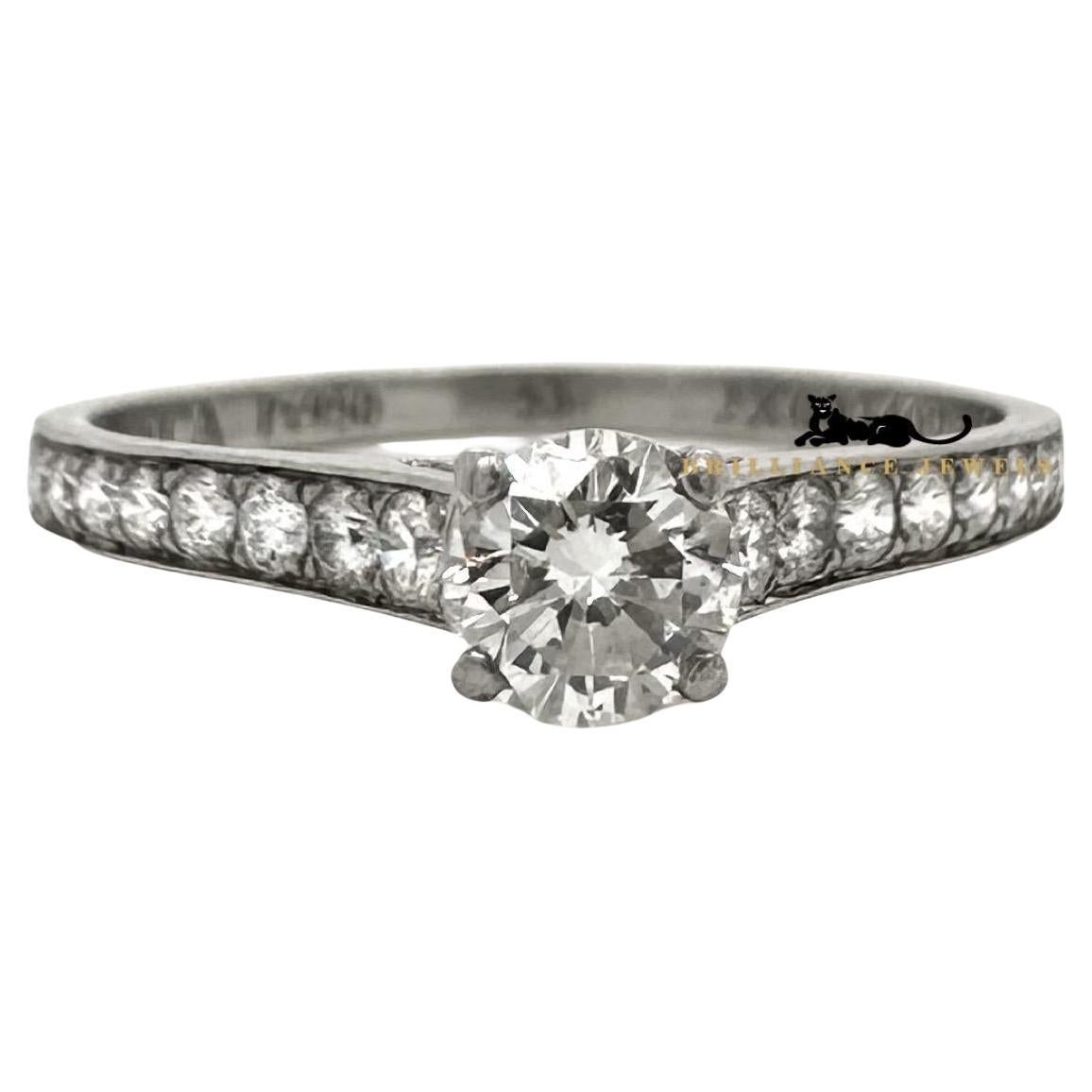 Van Cleef & Arpels Romance Solitaire Diamond Engagement Ring in Platinum