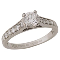 Van Cleef & Arpels, Romance Solitaire GIA 0.42 Carat E/VVS2 Diamond Ring