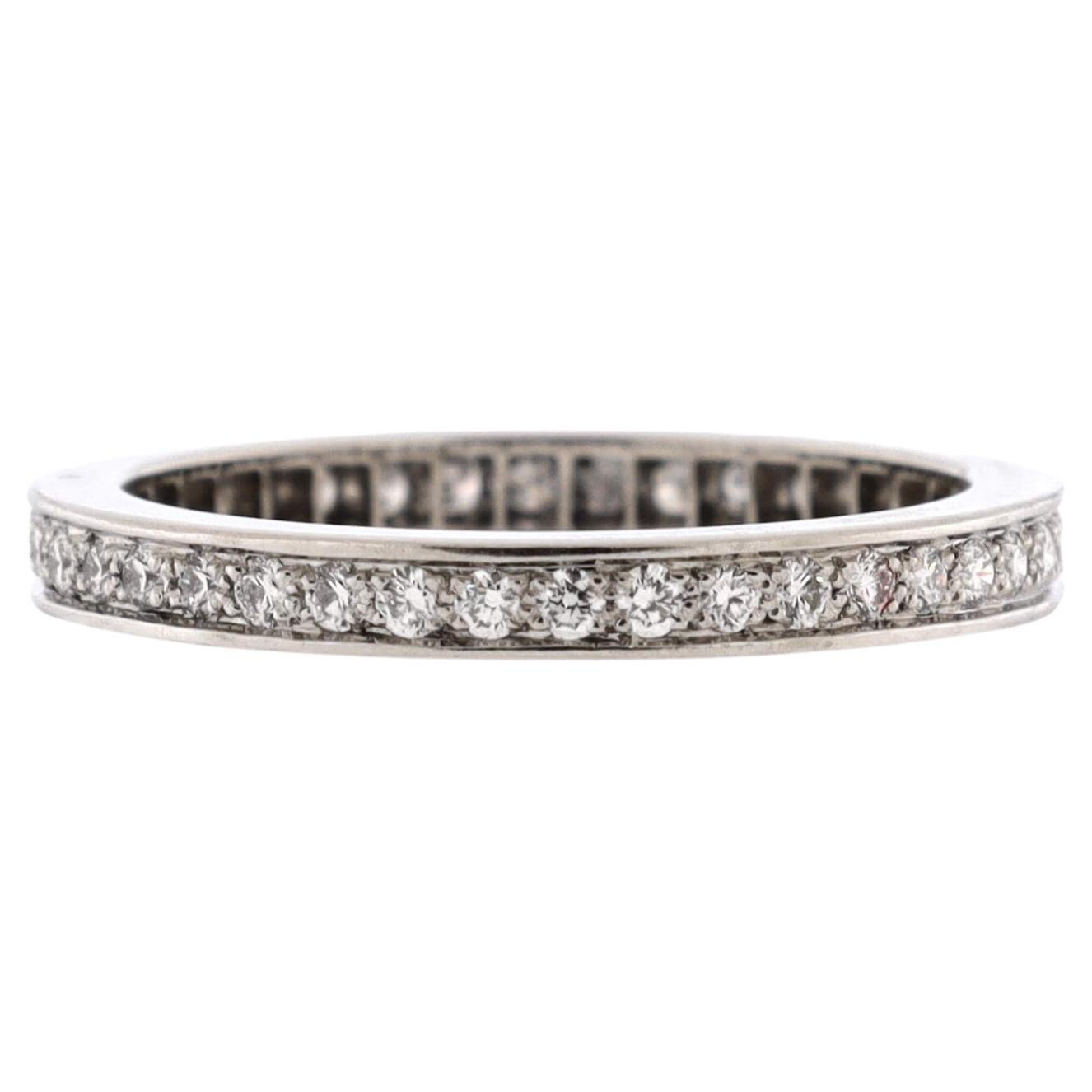 Van Cleef & Arpels Romance Wedding Band Ring Platinum and Diamonds