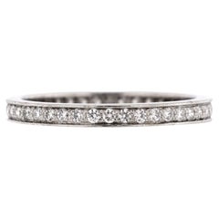 Van Cleef & Arpels Romance Wedding Band Ring Platinum and Diamonds 2.1mm