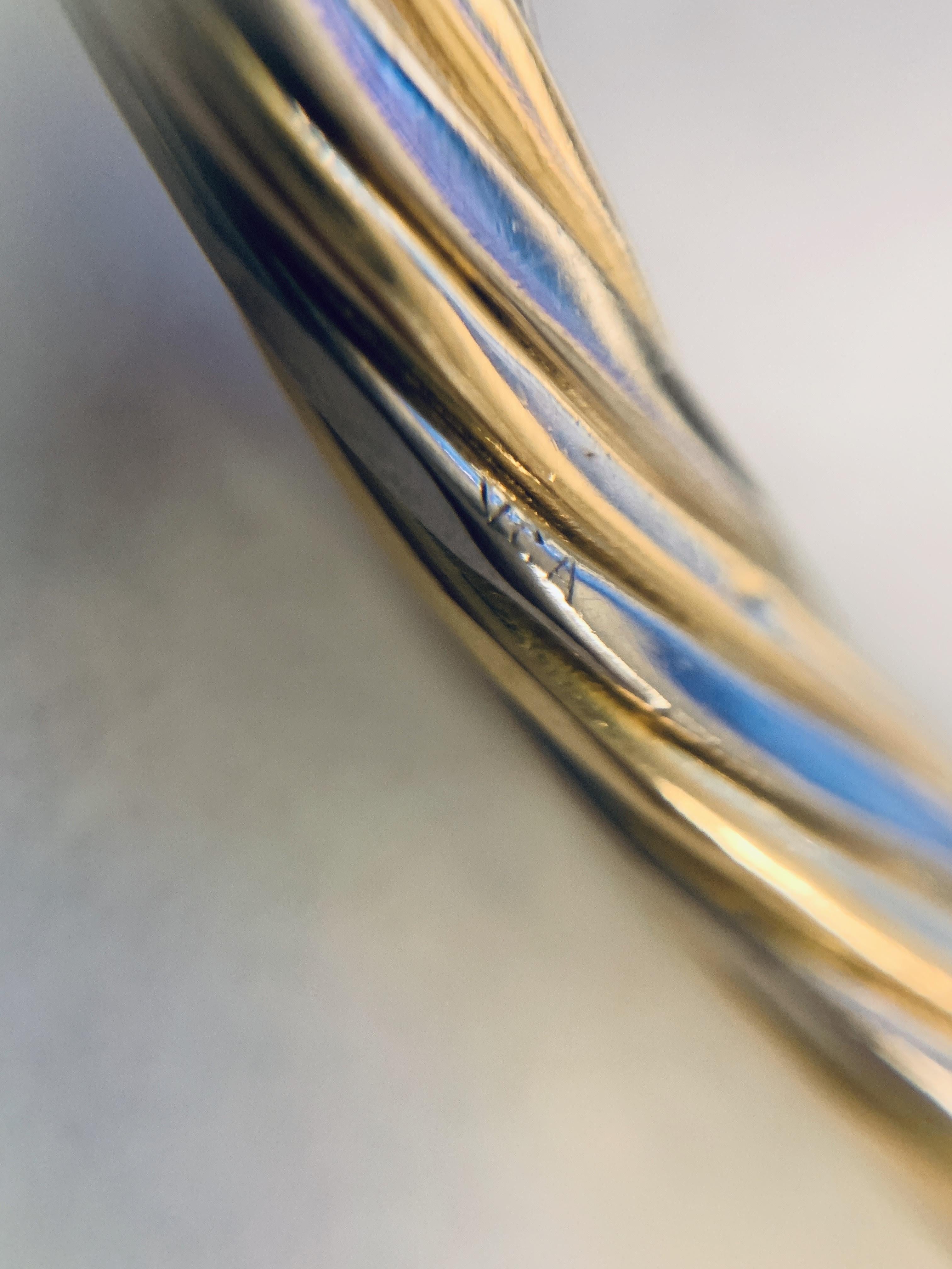 Van Cleef & Arpels Bracelet jonc en or bicolore à torsion de corde Pour femmes en vente