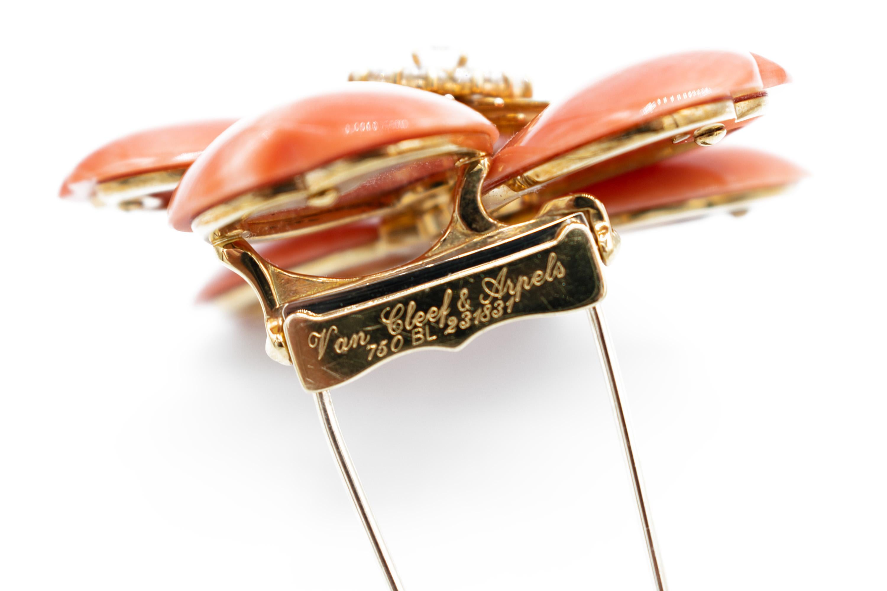 Van Cleef & Arpels 'Rose de Noel' Clip, Brosche (Brillantschliff) im Angebot