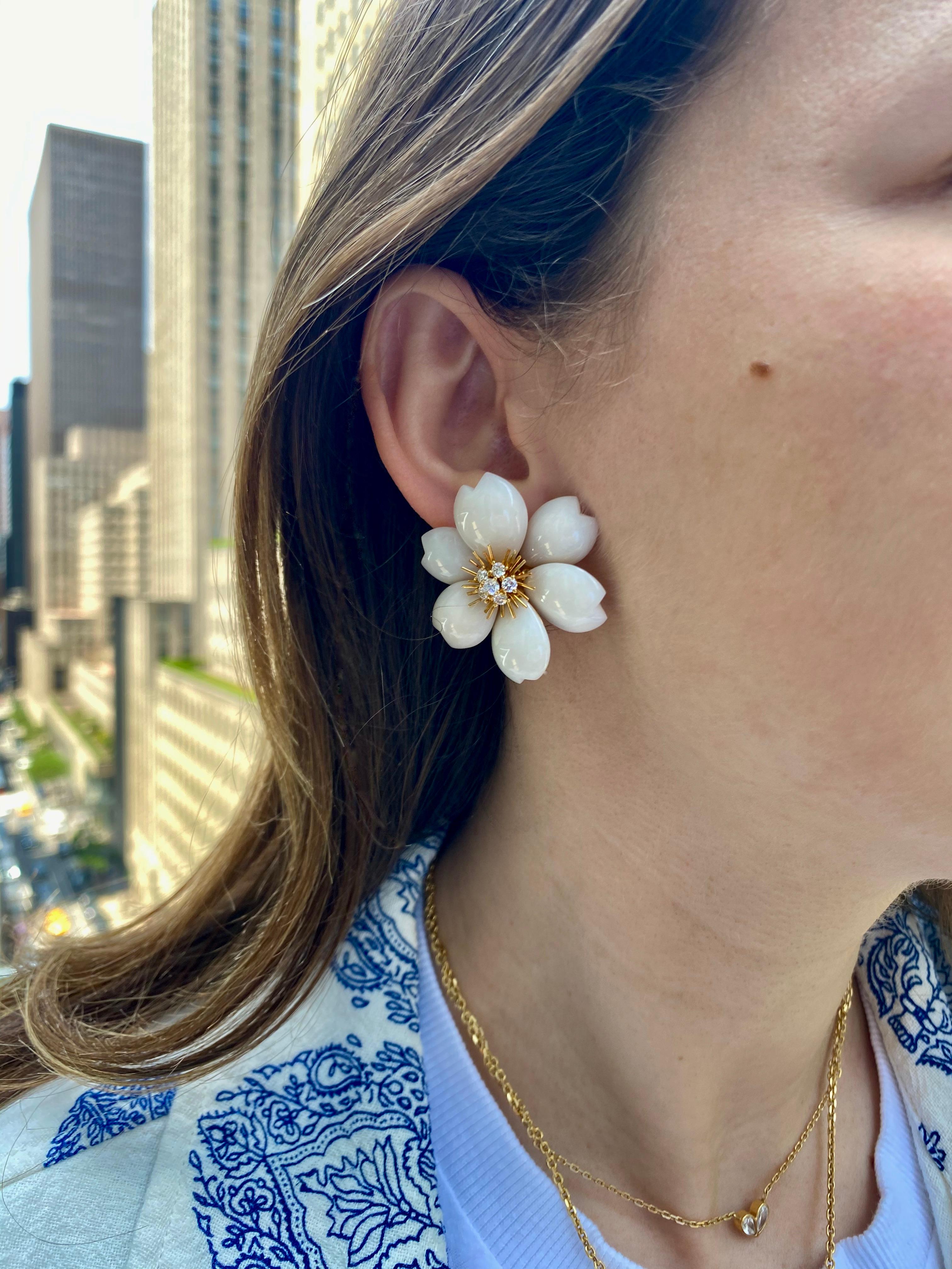Symbolizing beauty and romance, the Rose de Noel has been one of VCA's most iconic collections since being introduced in the 1970s.  With the earrings being especially popular, these designs are becoming harder and harder to get- particularly in