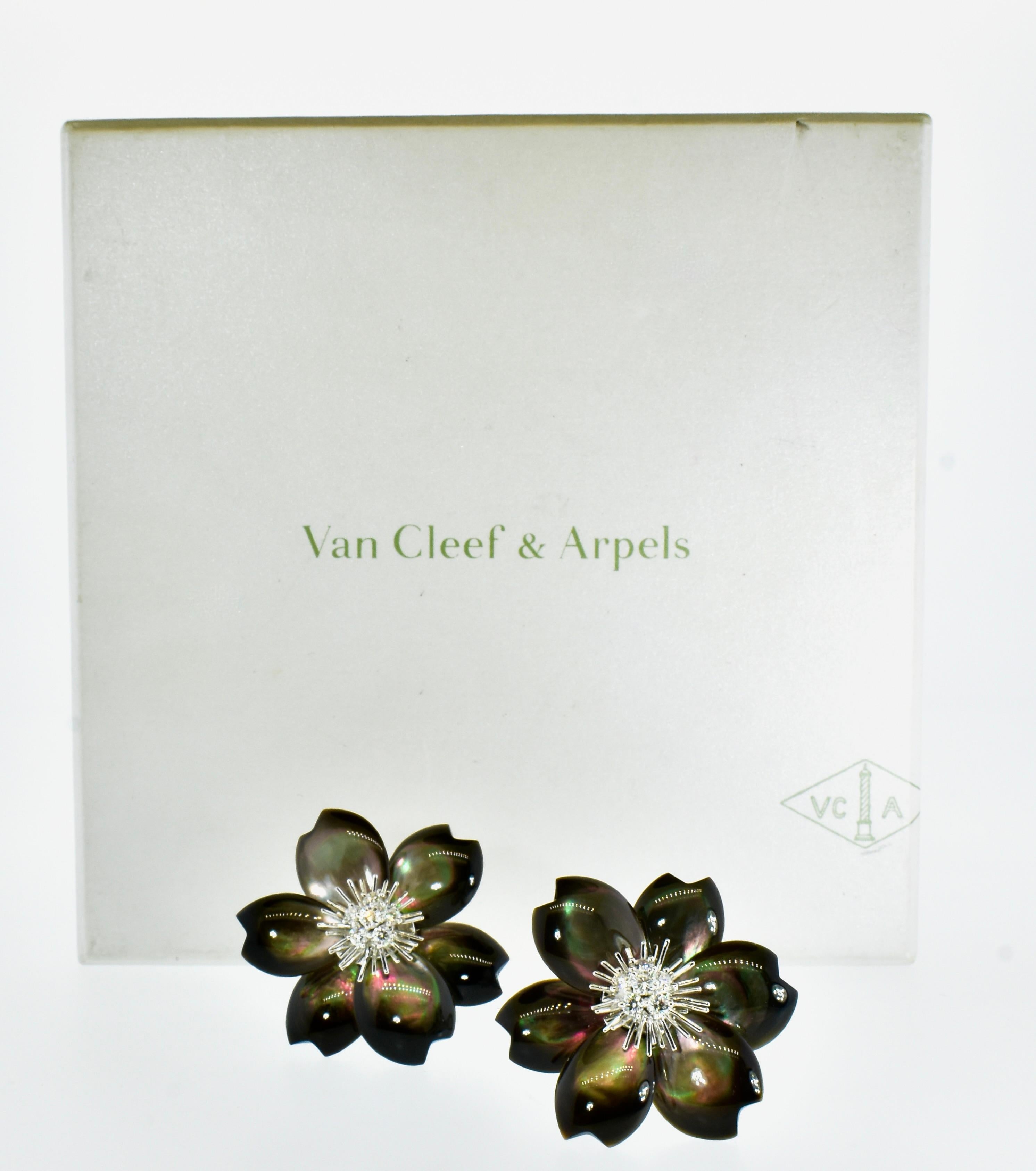 Van Cleef & Arpels Rose De Noel Earrings, circa 2019. 2