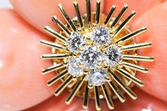 Van Cleef & Arpels Rose De Noel Flower Coral Medium Brooch, Yellow Gold, Diamond