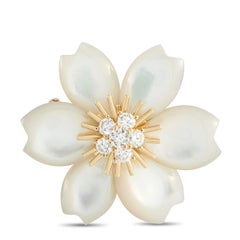 Van Cleef & Arpels Rose de Noel Mother of Pearl Brooch