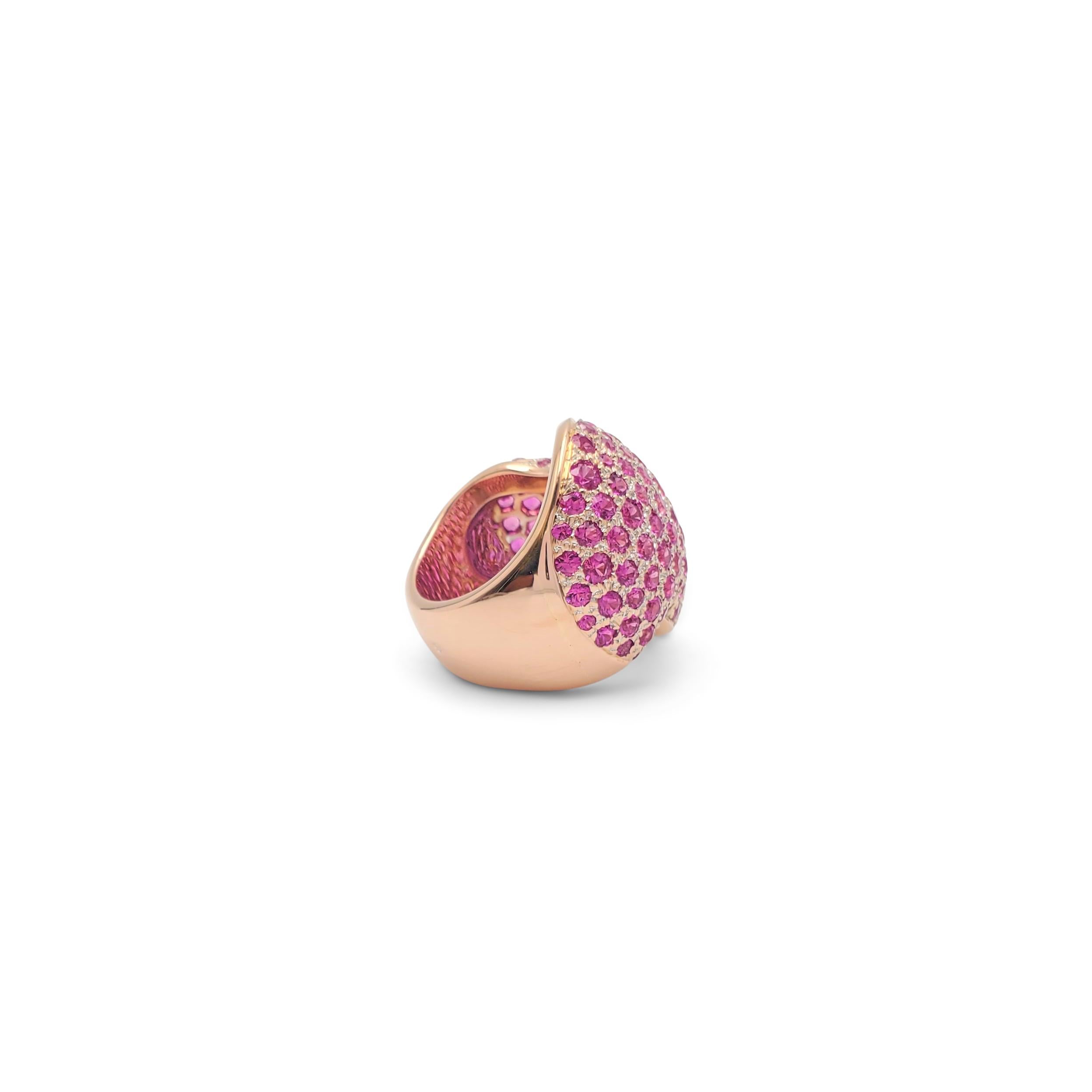 Van Cleef & Arpels Rose Gold and Pink Sapphire Ring 1
