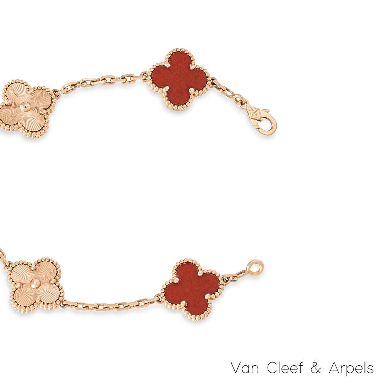 van cleef rose gold guilloche