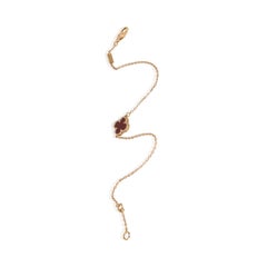 Van Cleef & Arpels Rose Gold Carnelian Sweet Alhambra Bracelet