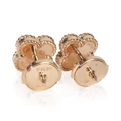 Van Cleef & Arpels Rose Gold Carnelian Sweet Alhambra Earrings