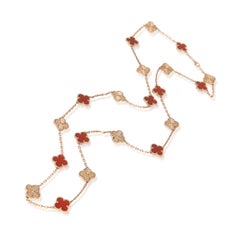 Collier Vintage Alhambra en or rose et cornaline de Van Cleef & Arpels