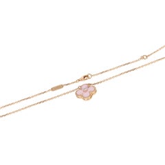 Van Cleef & Arpels Rose Gold Diamond 2015 Limited Edition Vintage Alhambra Penda