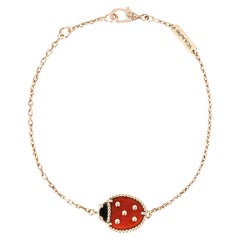 Van Cleef & Arpels Bracelet Lucky Spring en or rose, coccinelle à aile fermée VCARP7R00
