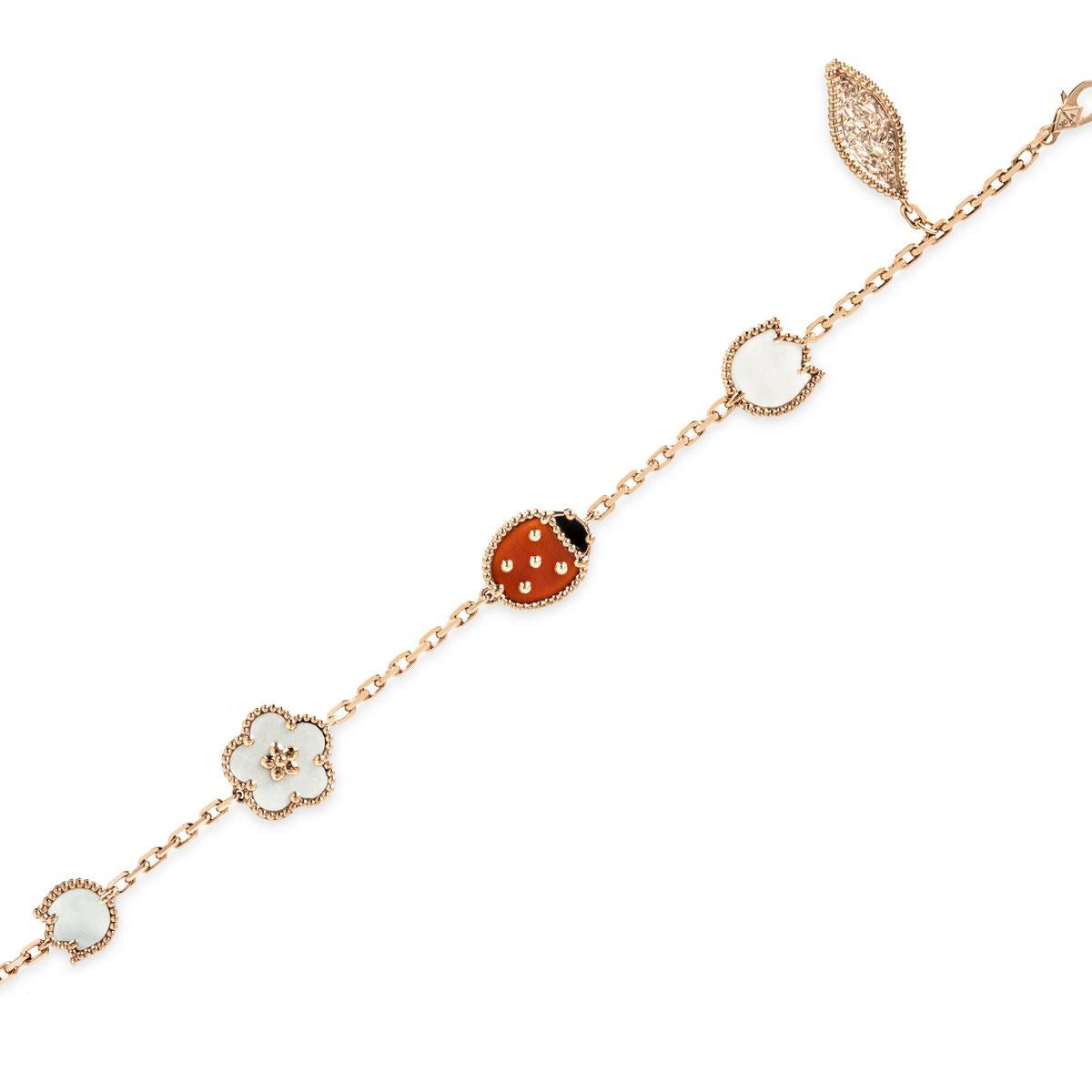 Van Cleef & Arpels Pulsera Primavera Afortunada Oro Rosa VCARP7RR00 Sin cortar