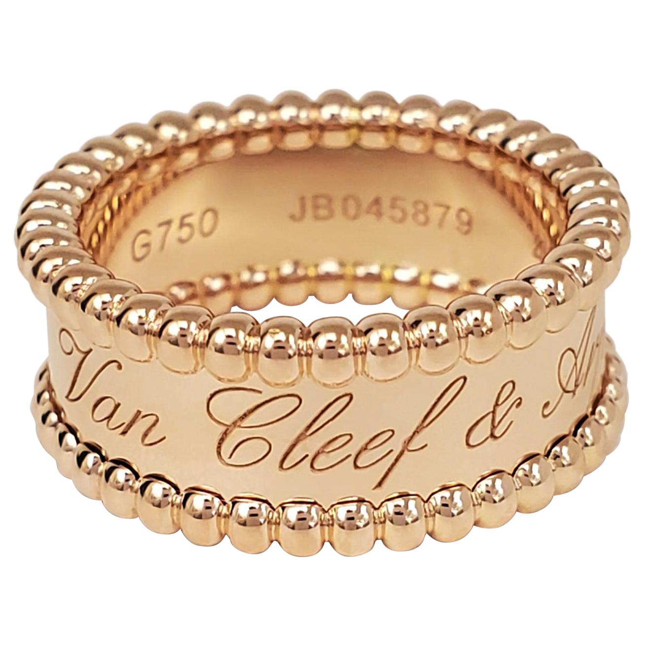 Van Cleef & Arpels Rose Gold Perlée Ring
