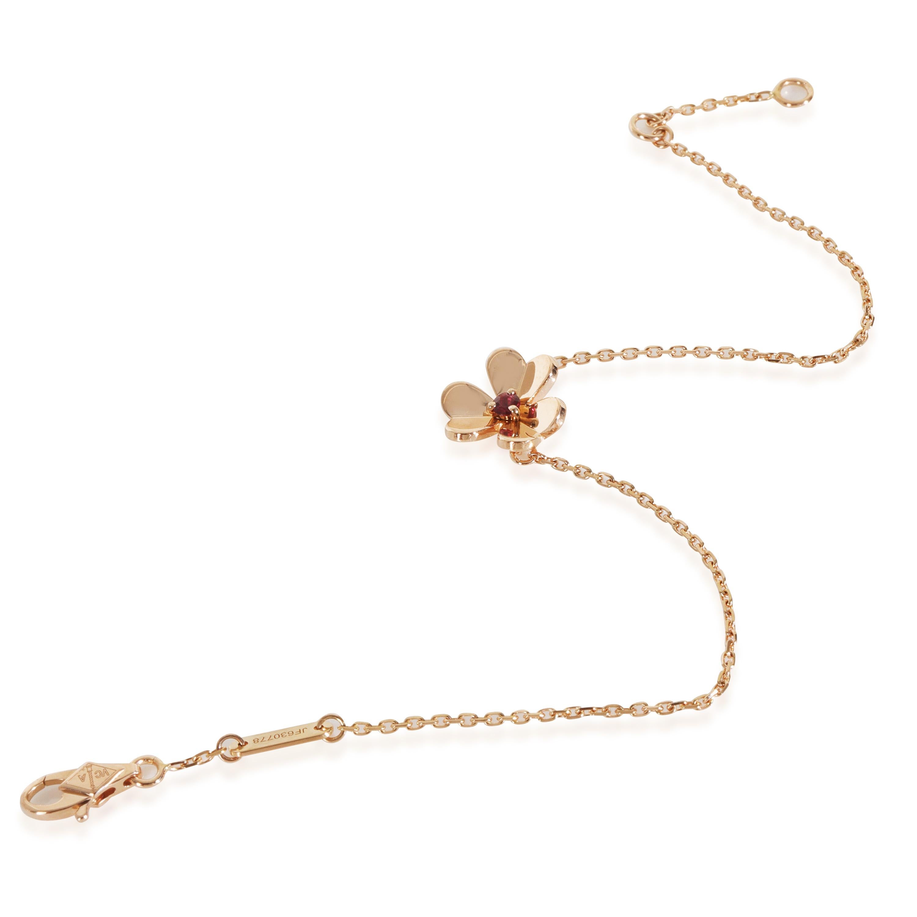 Taglio rotondo Van Cleef & Arpels Bracciale Mini Model Frivole in oro rosa e rubino