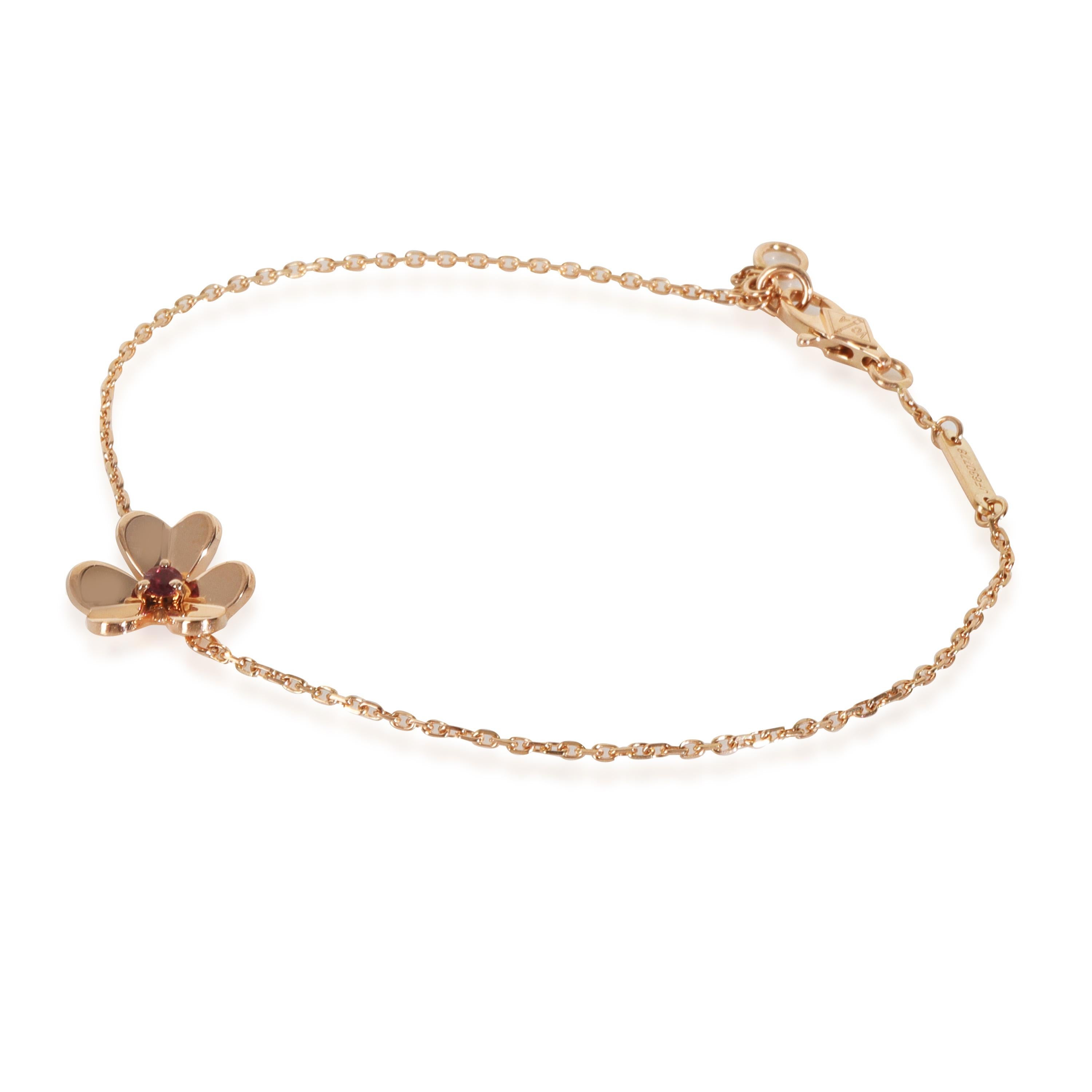 Van Cleef & Arpels Bracciale Mini Model Frivole in oro rosa e rubino In condizioni ottime a New York, NY