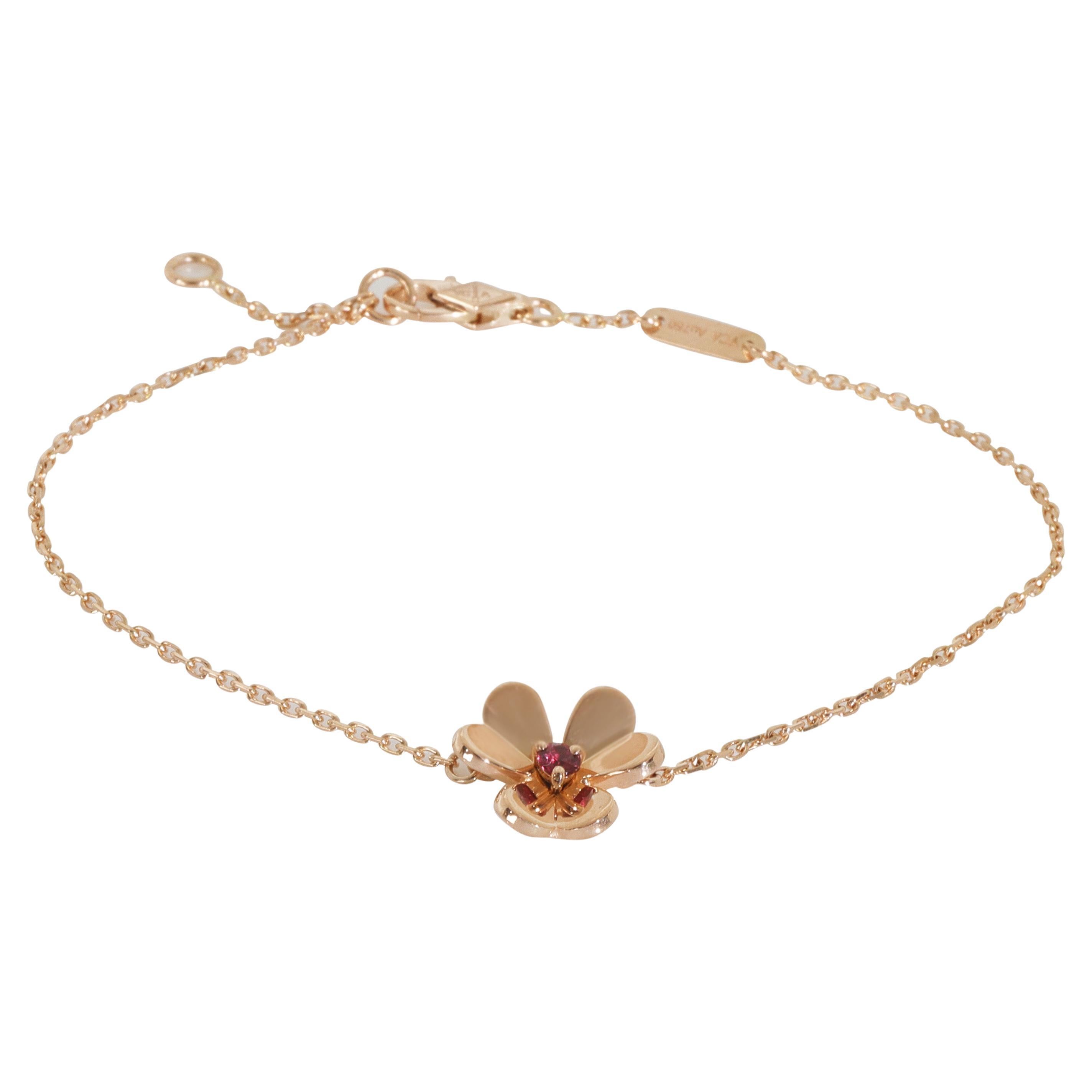 Van Cleef 
Arpels Bracciale Mini Model Frivole in oro rosa e rubino