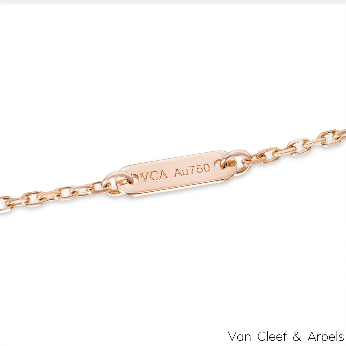 rose gold sweet alhambra necklace