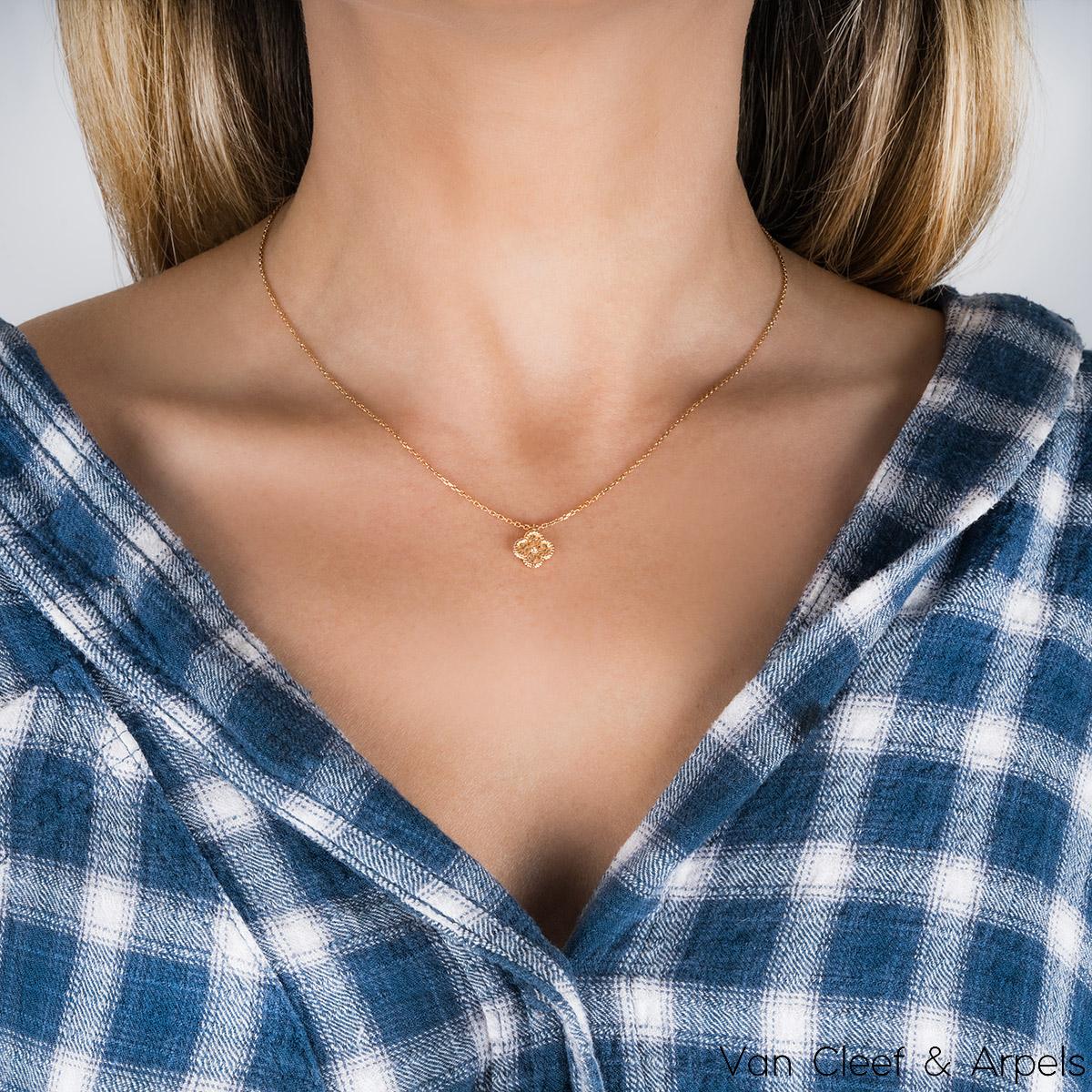 sweet alhambra rose gold necklace