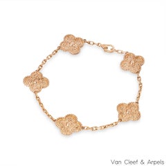 Van Cleef & Arpels Rose Gold Vintage Alhambra Bracelet VCARN9T300
