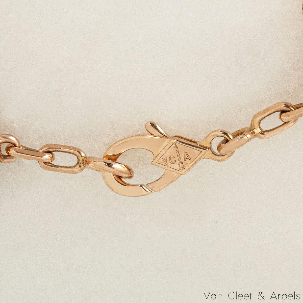 Van Cleef & Arpels Rose Gold Vintage Alhambra Bracelet VCARN9T300 3