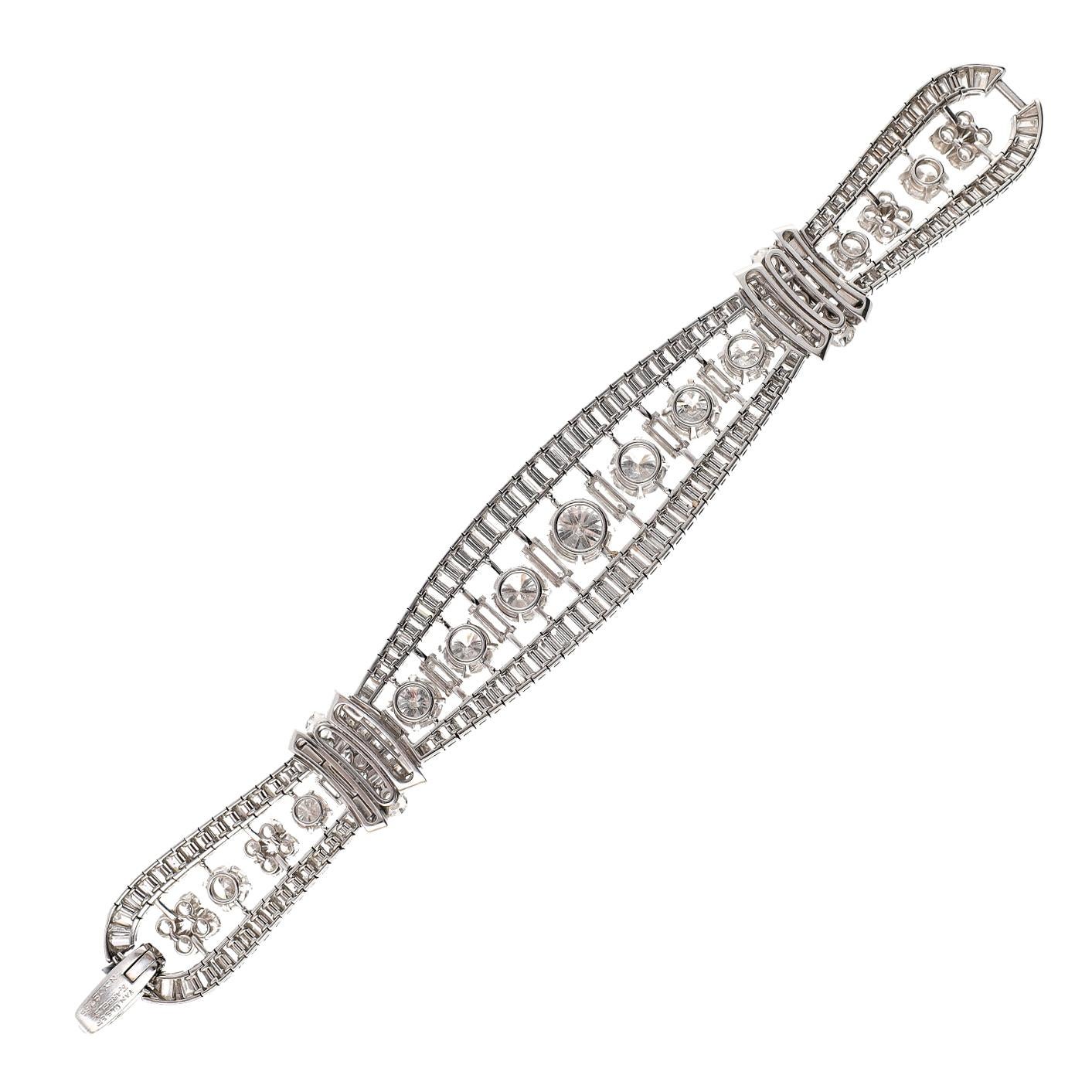 Van Cleef & Arpels Armband mit runden und Baguette-Diamanten (Rundschliff) im Angebot
