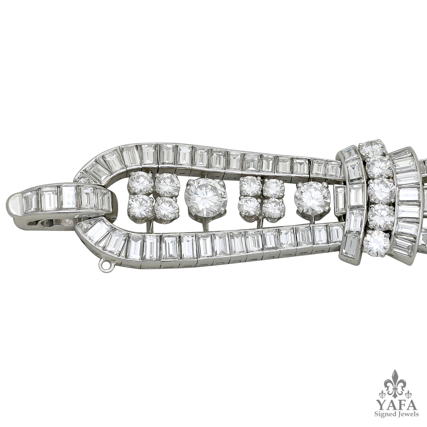 Women's or Men's Van Cleef & Arpels Round & Baguette Diamond Bracelet For Sale