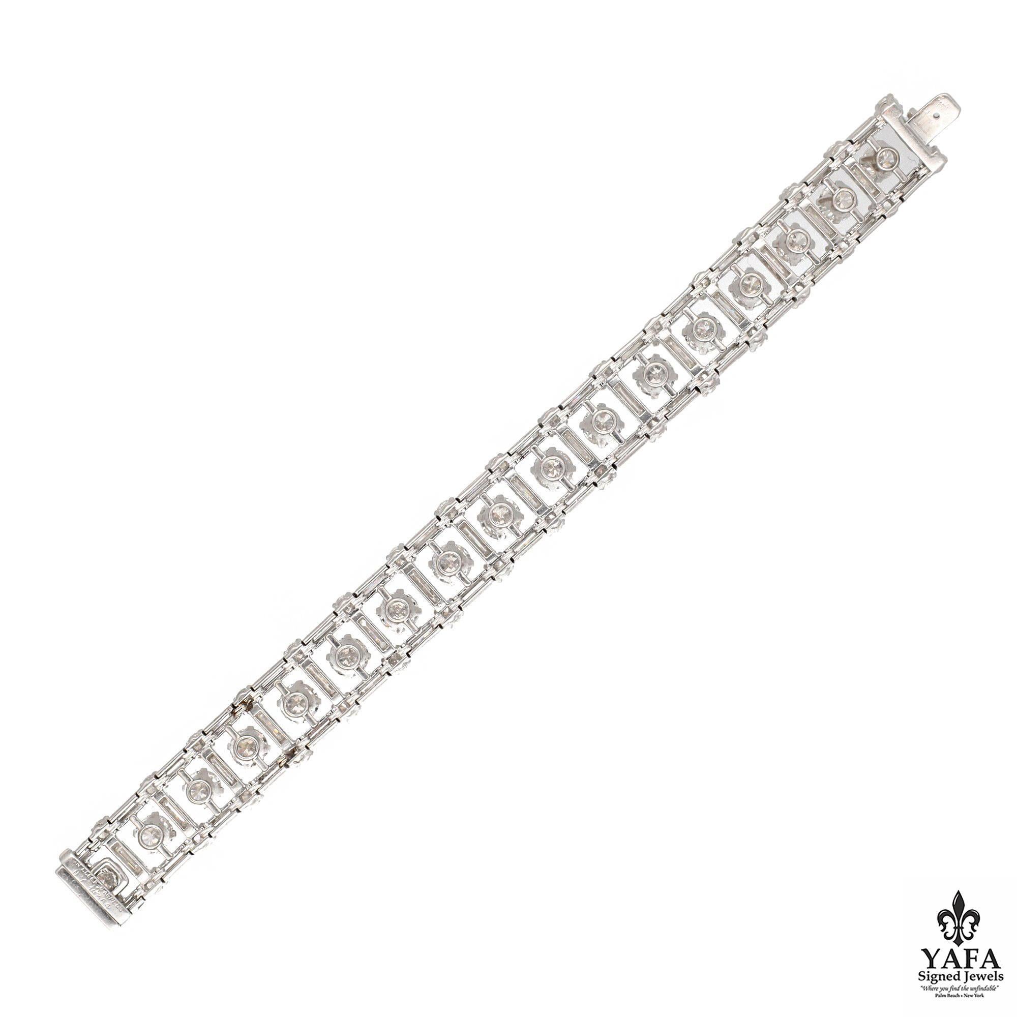 Van Cleef & Arpels Armband mit rundem Brillanten und Diamanten im Baguetteschliff (Rundschliff) im Angebot