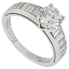 Used Van Cleef & Arpels Round Brilliant Cut Diamond Engagement Ring 1.03ct IGR Cert