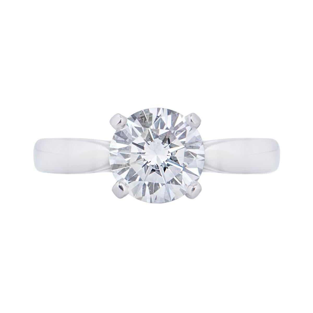 Van Cleef and Arpels Round Diamond Bonheur Solitaire Engagement Ring 1.64ct  GIA at 1stDibs | solitaire bonheur van cleef, meghan markle engagement  ring, van cleef engagement rings