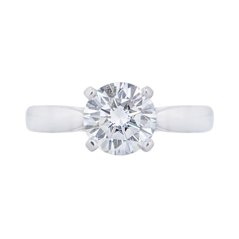 Van Cleef and Arpels Round Diamond Bonheur Solitaire Engagement Ring 1.64ct  GIA at 1stDibs | meghan markle engagement ring, meghan markle van cleef, van  cleef engagement rings