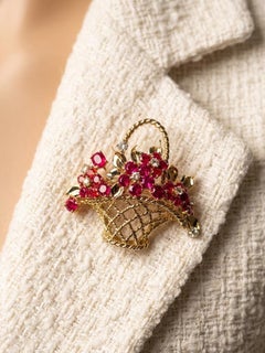 Van Cleef & Arpels Ruby and Diamond Brooch