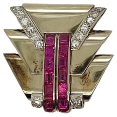 Van Cleef & Arpels Ruby and Diamond Brooch
