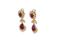 Van Cleef & Arpels Ruby and Diamond Drop Earrings