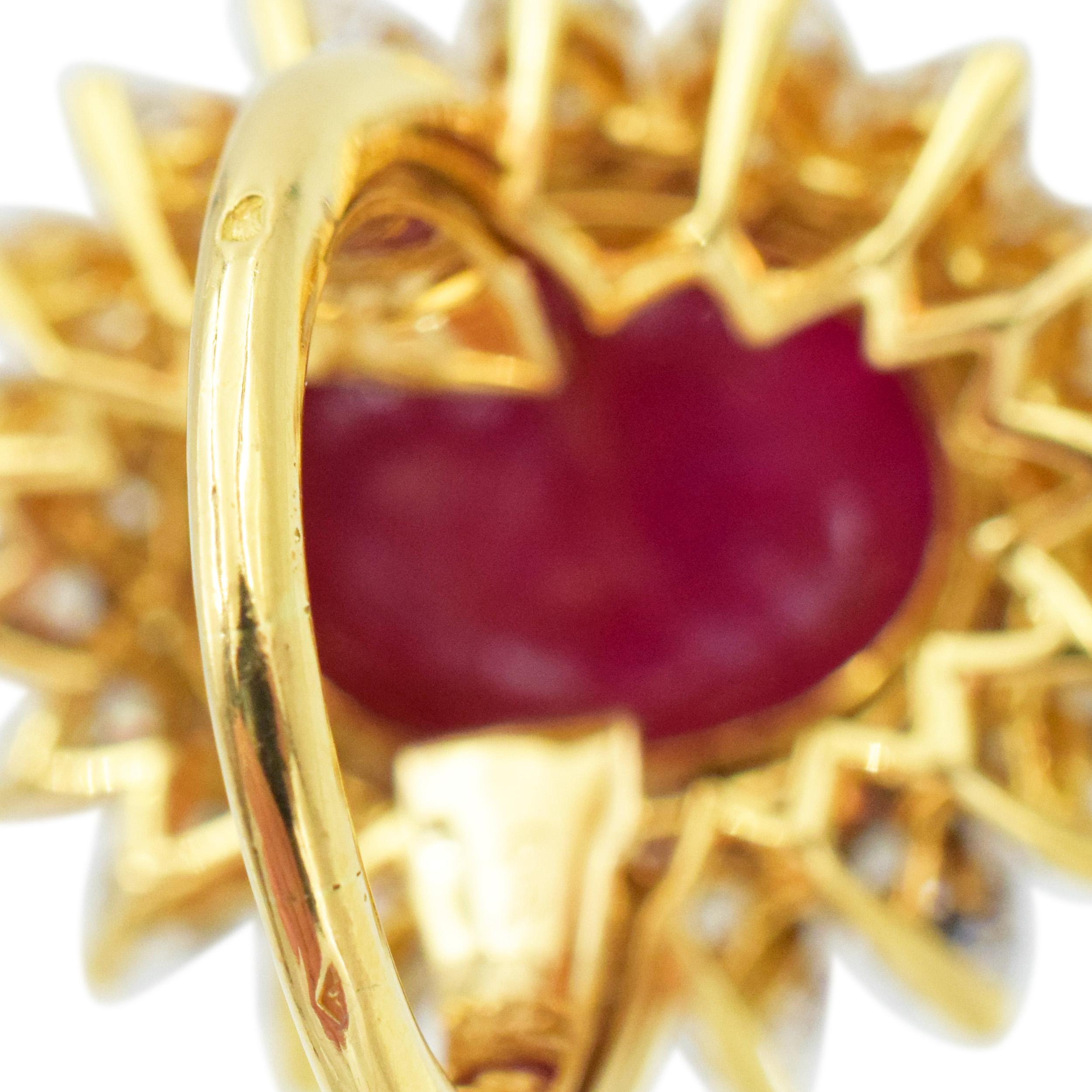 Van Cleef & Arpels Rubin- und Diamant-Ohrringe und Ring 7