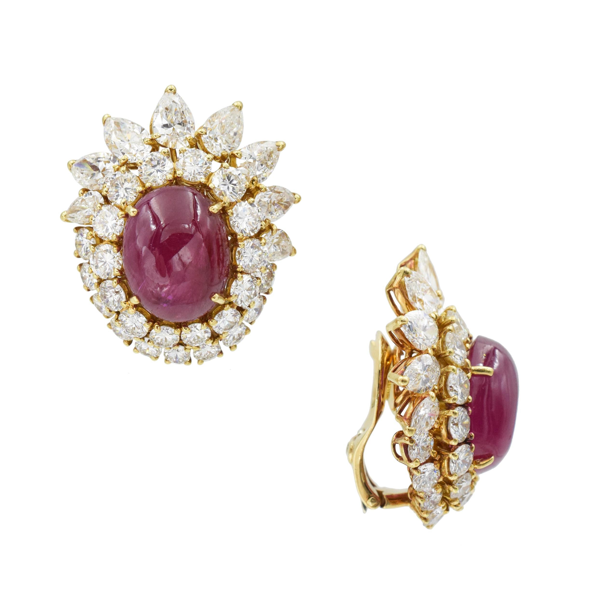 Van Cleef & Arpels Ruby and Diamond Earrings and Ring 1