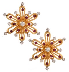 Van Cleef & Arpels Ruby and Diamond Earrings