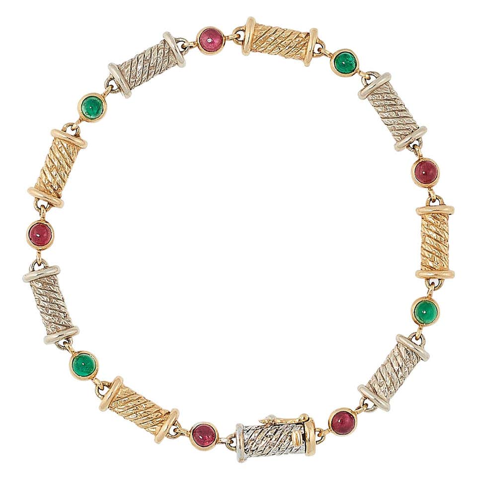 Antique Emerald Bracelets - 941 For Sale at 1stdibs