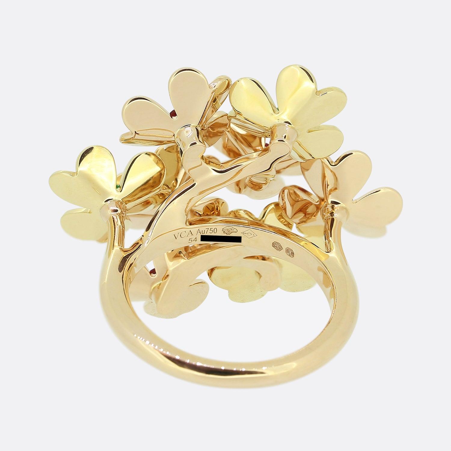 Anillo Frivole de Rubí y Esmeralda Van Cleef & Arpels en Bueno Estado en London, GB