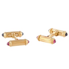 Van Cleef & Arpels Ruby and Sapphire Yellow Gold Cufflinks