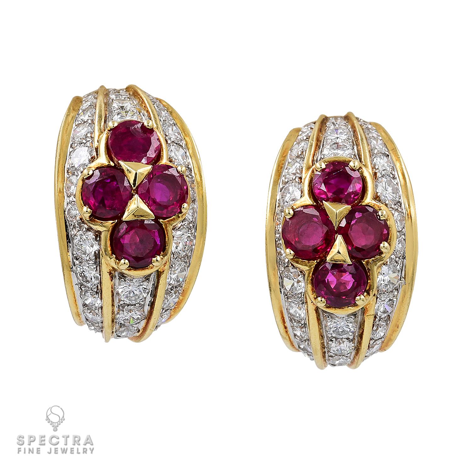 The rubies in a Van Cleef & Arpels jewel are a beautiful sight to behold, rich in coloration with a subtle sparkle. The Maison has distinguished itself since its establishment at Place Vendôme in Paris in 1906 with the creativity of its designs and