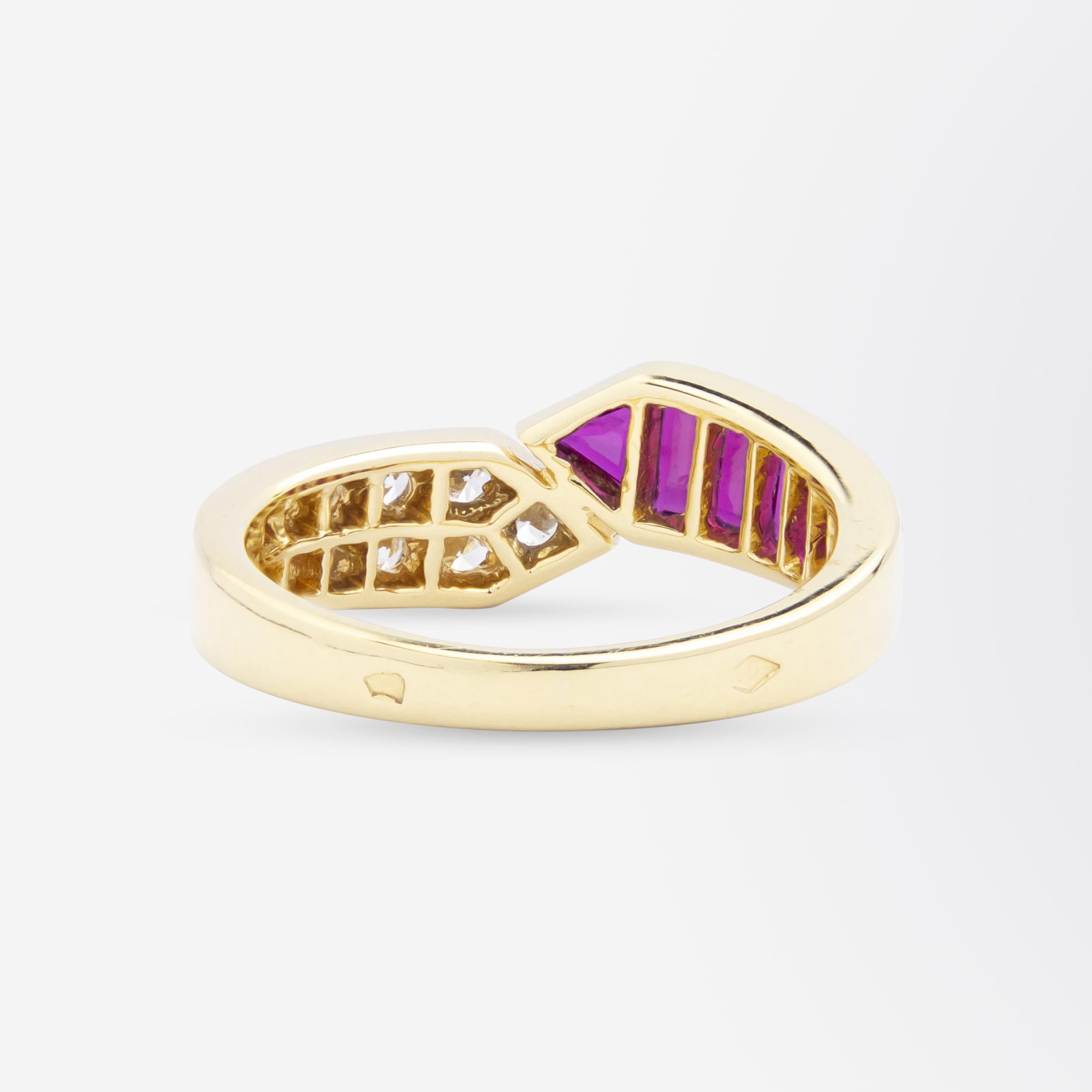 Van Cleef & Arpels Rubin- und Diamantring aus 18 Karat Gold im Zustand „Gut“ im Angebot in Brisbane City, QLD