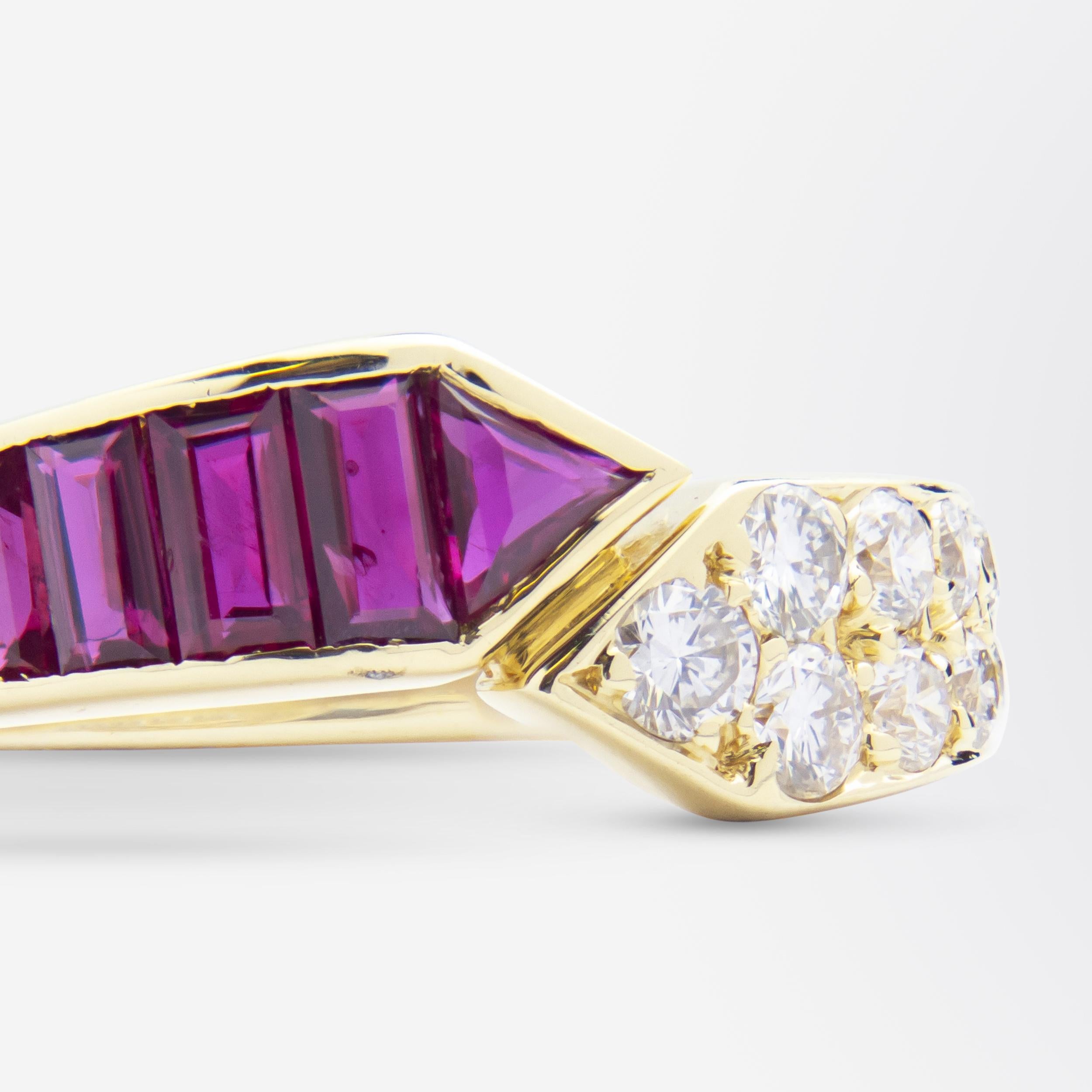 Van Cleef & Arpels Rubin- und Diamantring aus 18 Karat Gold für Damen oder Herren im Angebot