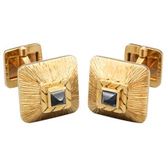 Van Cleef & Arpels Sapphire 18 Karat Gold Midcentury Cufflinks