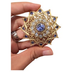 Van Cleef 
Arpels Spilla con zaffiro e diamanti in oro 18 carati, anni 
70-
80 circa