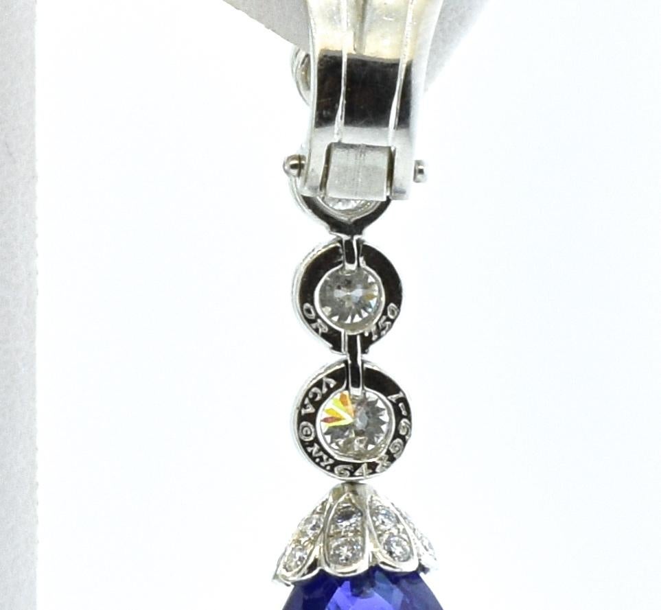 Contemporary Van Cleef & Arpels Sapphire and Diamond Earrings